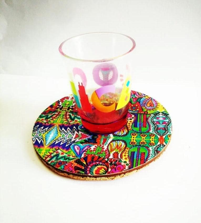 SPRING FIESTA ROUND BOARD COASTER - SET OF 4 view 2