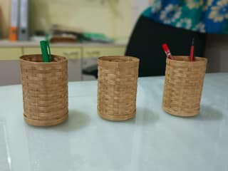 Bamboo pan stand