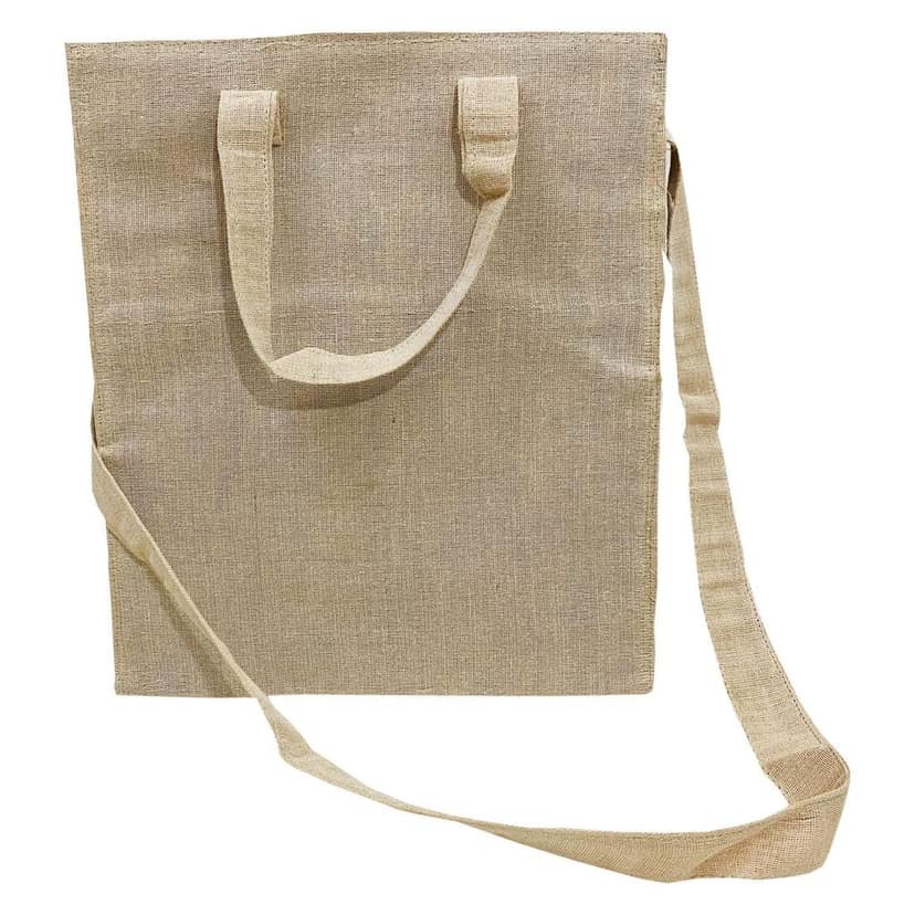 Garvi Gurjari (A Gujarat Govt Enterprise Plain Shopping Jute Hand Bag / Sling Bag with Zip(GGCMJB03)