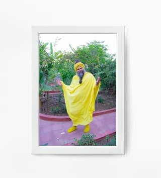 NOKKES Premanand Ji Maharaj White Religious Photo frame 5X7 Inch Photo Frame_WEW23