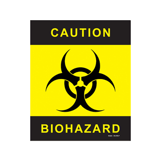Biohazard Caution Sticker A3 - High-Visibility Safety Labels with Black and Yellow Symbol | Waterproof, (Pack of 5)