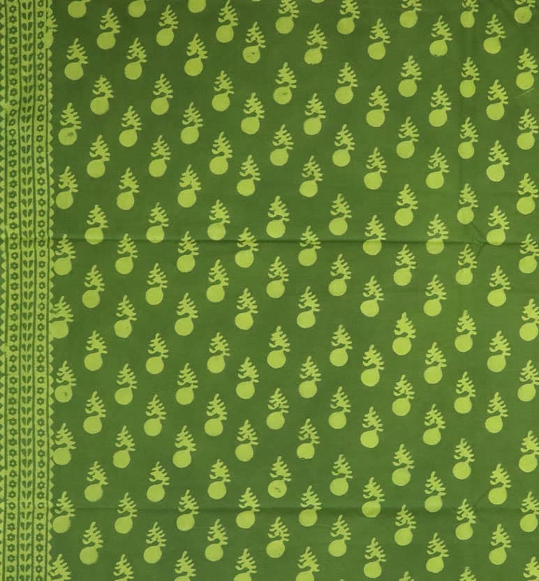 Handcrafted Dabu Print Cotton Dress Material – 3 Piece Set view 3