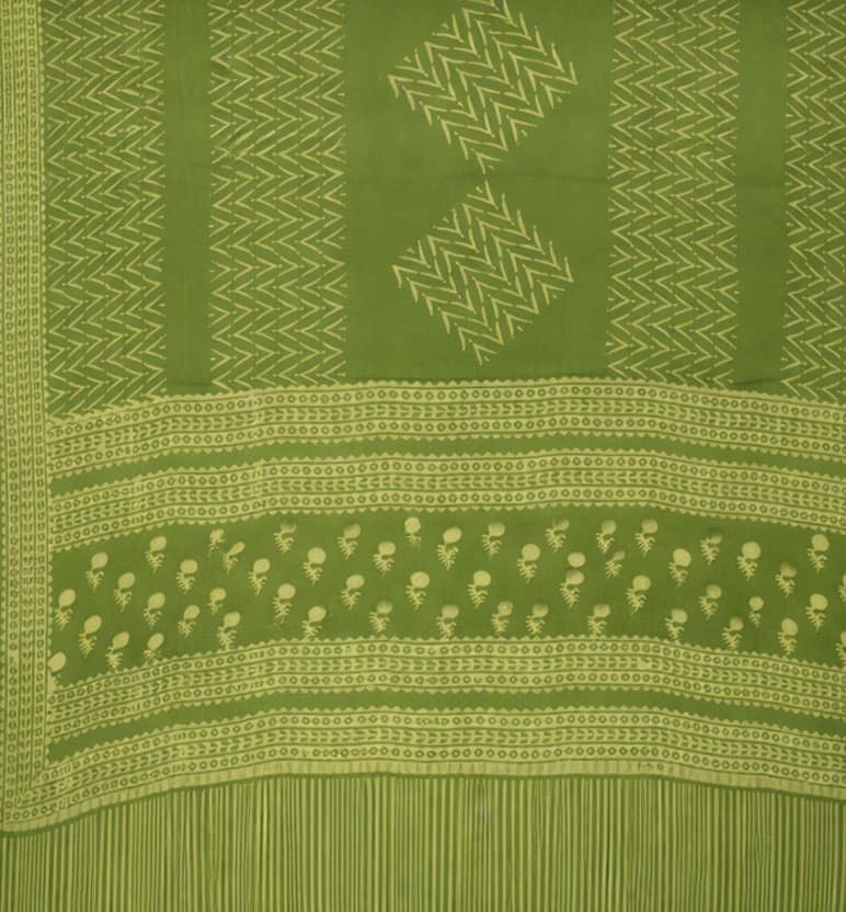 Handcrafted Dabu Print Cotton Dress Material – 3 Piece Set view 5
