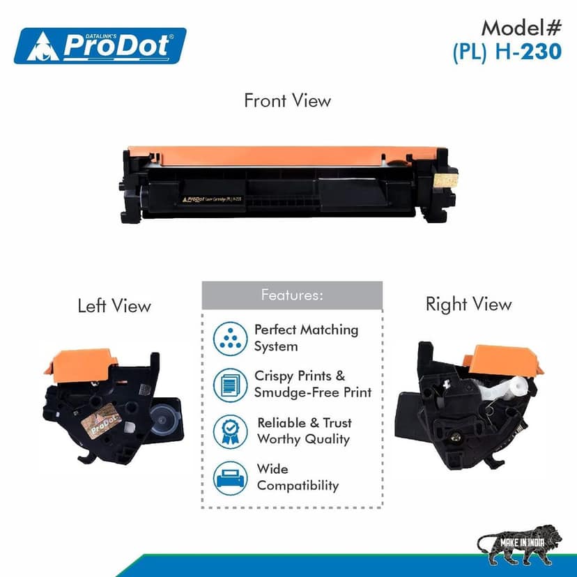 ProDot (PRO H-230 Laser Toner Cartridge for HP CF230A & Canon CRG 051 (Toner) Compatible with HP Laserjet M203dw, Pro MFP M227fdn, Ultra M206dn & Canon Image Class LBP160, 162dw, MF261d view 4