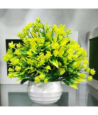 BAARIG - Green Fern Artificial Bonsai ( Pack of 1 )