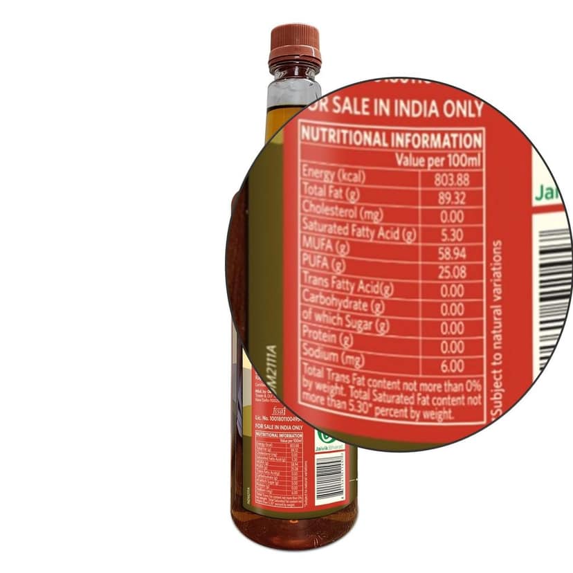 Organic India Organic Mustard Oil -Pack of 2 (1 Ltr) view 3