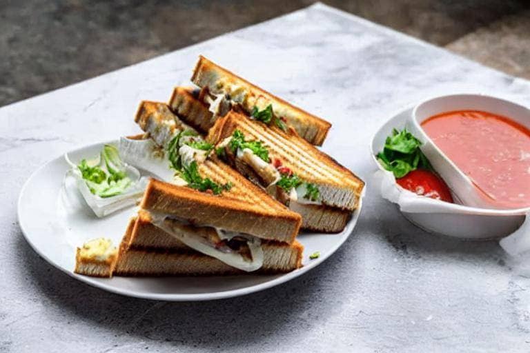 Paneer & cheese grilled sandwich
