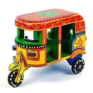 Arjun Art And Craft Wooden Hand Painted auto /Toy [pack of 1]