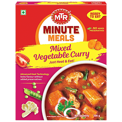 MTR Ready To Eat - Mixed Vegetable Curry, 300 g Carton