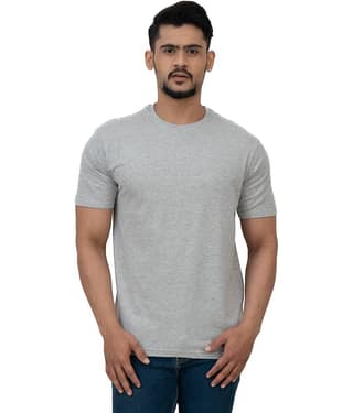 Cotstyle Pack of 1 Cotton Regular Fit Men's T-Shirt ( Grey )