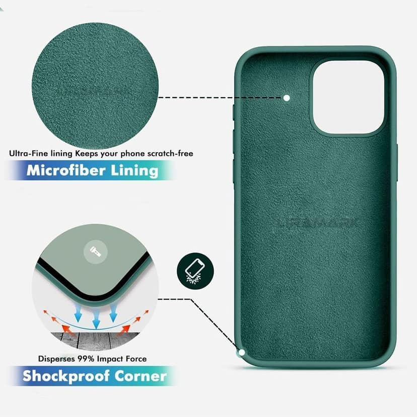 LIRAMARK Liquid Silicone Soft Back Cover Case for iPhone 15 Pro Max (6.7 inch) view 4