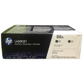 HP 88A 2-pack Black Original LaserJet Toner Cartridges (CC388AD)
