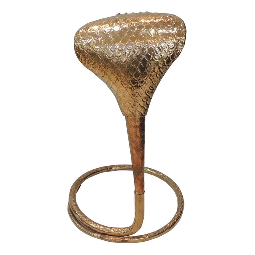 Brass Snake Decorative Showpiece | Spiritual Home Decor, Height : 22 Inch (ZMAS312 G) view 3