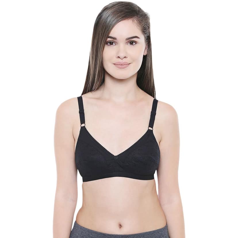 Bodycare Women Cotton Full Coverage Non Padded Regular Bra Pack - 2 E5501BW-BLACK-WHITE view 2