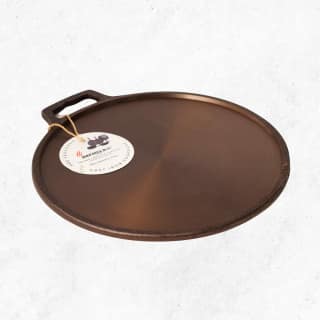 Aarogyam Cast Iron Dosa/Roti/Chapati Tawa with Single Handle | 11 inch (28 cm) Diameter | Pre-Seasoned | Non-Toxic | Naturally Non-Stick | 1.9 Kg Smooth Finish | Gas & Induction Compatible - Perfect for crispy authentic flavorful dosas! (Colour - Black) by Aarogyam - The Cast Iron Shop