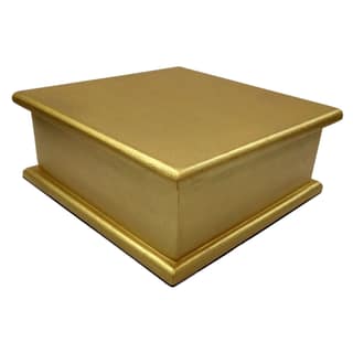 Pooja Chowki Statue Base Gold Color 6x6x2.5