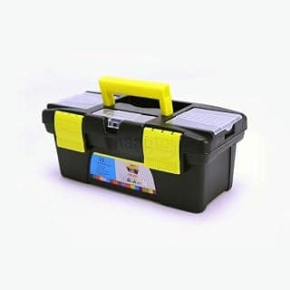 Premium & Impact Resistant Harware Tool Storage Box | Compact Design | Removable Tray For Easy Access | Durable Plastic Material | Ergonomic Handle | Lightweight Organizer For Tools | Easy to Carry