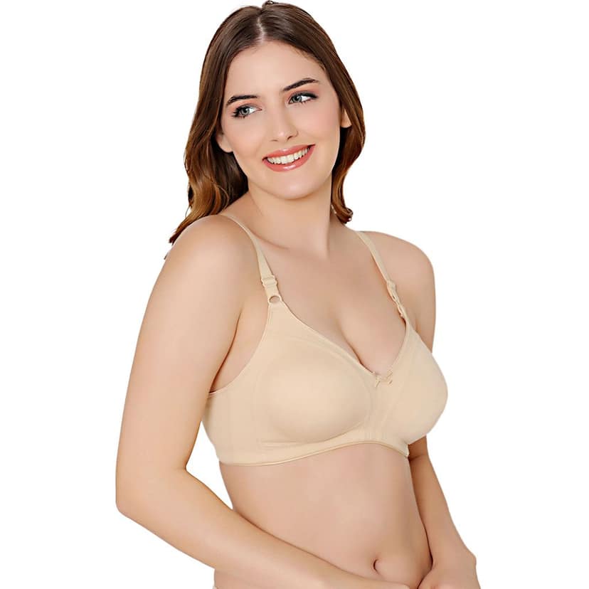 Bodycare polycotton wirefree adjustable straps moulded cup non padded bra-6576B view 3
