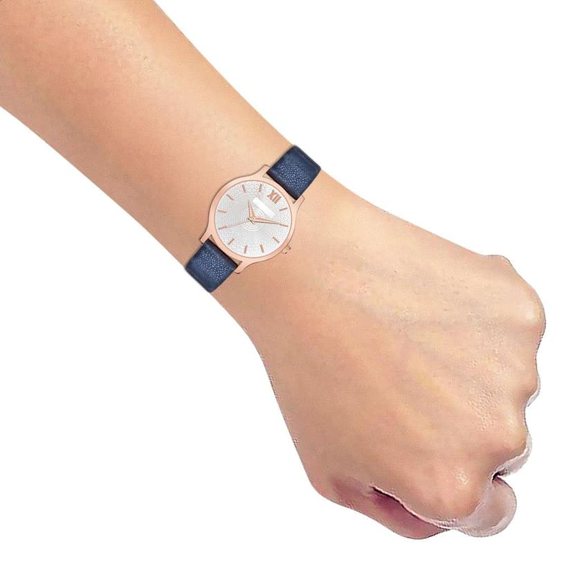 Loretta MT-345 Blue Leather Belt Slim Dial Women & Girls Watch view 4