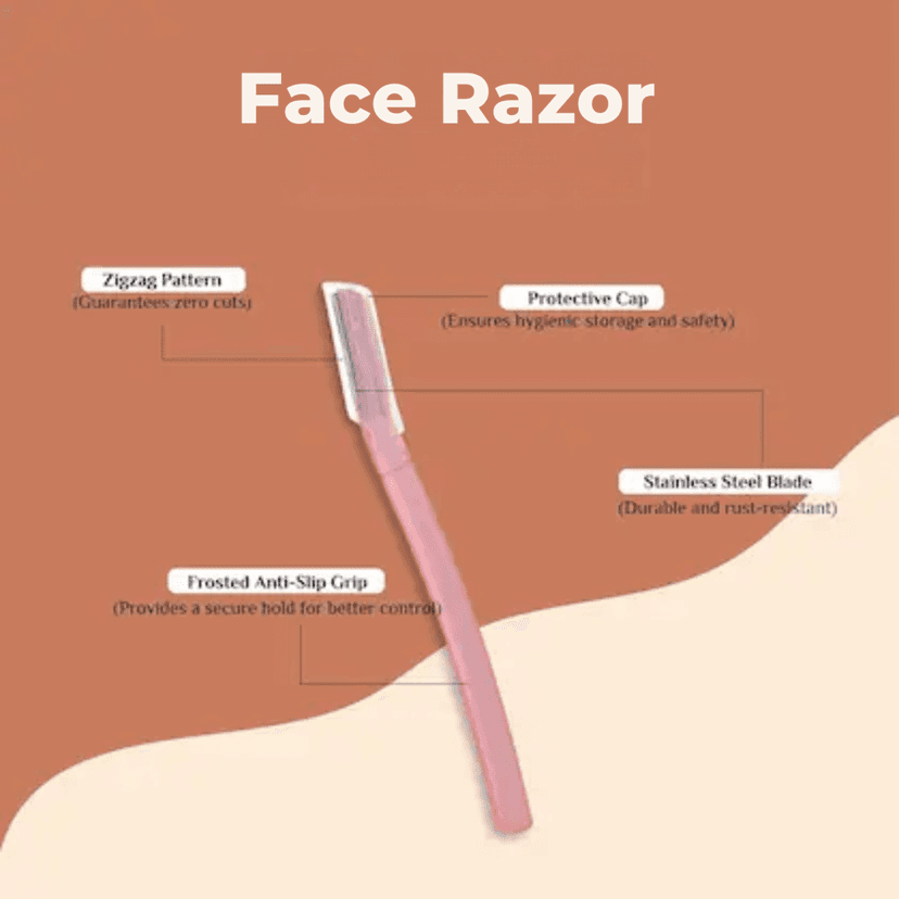 Ossden Facial Razor for Women - Instant & Painless Hair Removal - Smooth & Glowing Skin - Pack of -3pcs view 3