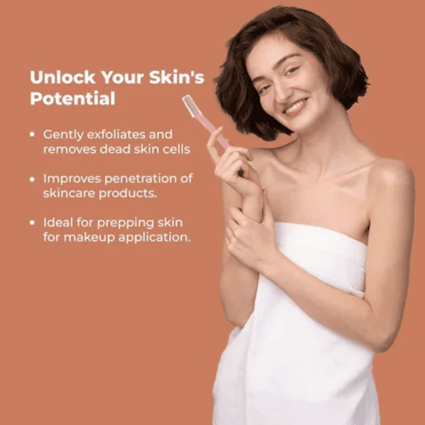Ossden Facial Razor for Women - Instant & Painless Hair Removal - Smooth & Glowing Skin - Pack of -3pcs view 6