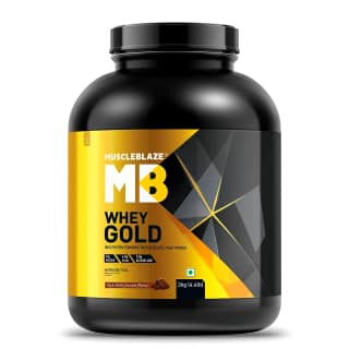 MuscleBlaze Whey Gold 100% Whey Protein Isolate (Flavour - RICH MILK CHOCOLATE, Size - 4.4 Lbs) by Total Sporting And Fitness Solutions Pvt Ltd