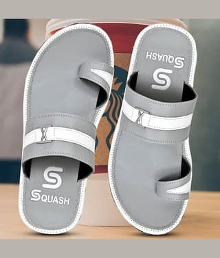 Squash - Gray Men's Leather Slipper