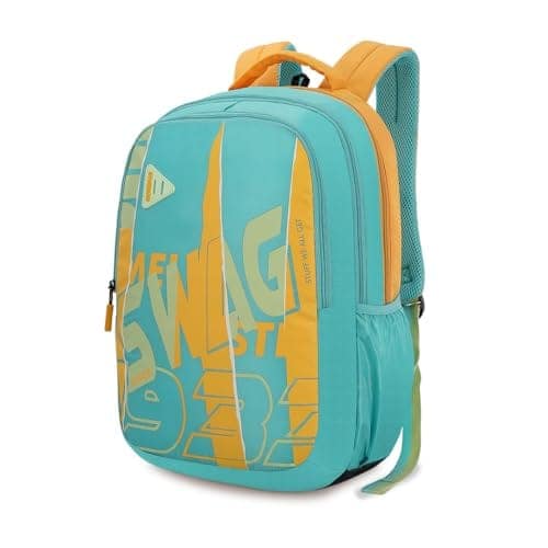 Fizz Style 06 | 31L Backpack | School Bag | 3 Compartments | School & College Backpack for Men and Women | Large Volume Design | Light Blue | 1 Year Global Warranty view 3