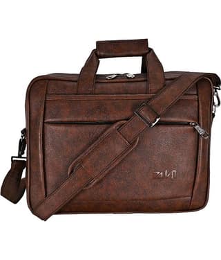 ZAIKO BAGS Brown Textured Messenger Bag