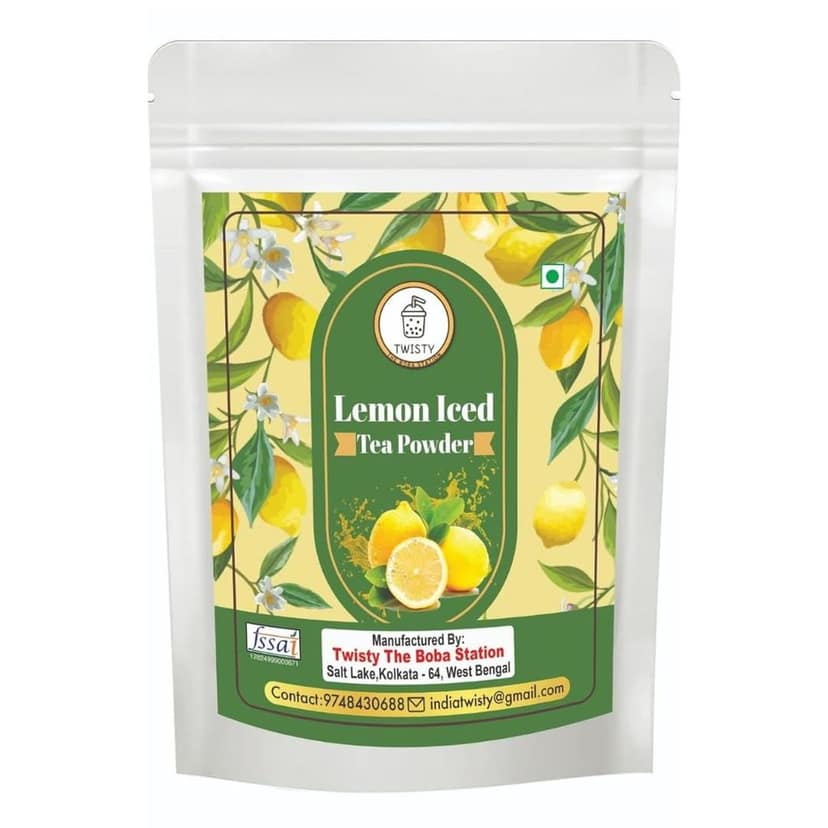 250 Grams Lemon Iced Tea Powder | Instant Tea With Zipper Lock | Refreshing, Healthy And Tasty | Source of Vitamin C | Pack of 1 (Lemon)