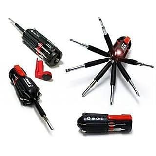 8 In 1 Multi Screwdriver LED Torch Portable Screw Driver Tool Kit view 2