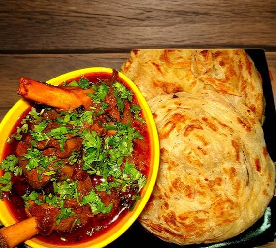 Parotta (5) & Mutton Chettinad Gravy