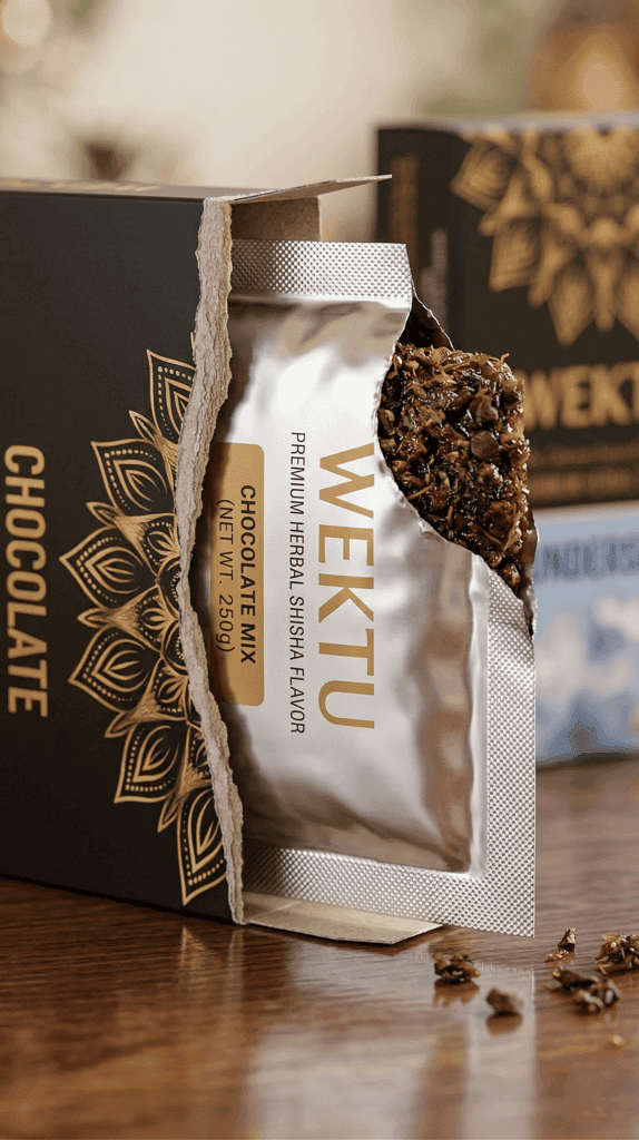 WEKTU Ultimate Tobacco-Free Shisha Experience Hub - Pure Herbal Multi-Flavor Hookah Materials Combo with Long-Lasting Coconut Charcoal & Heat-Shield Foil Pack view 2