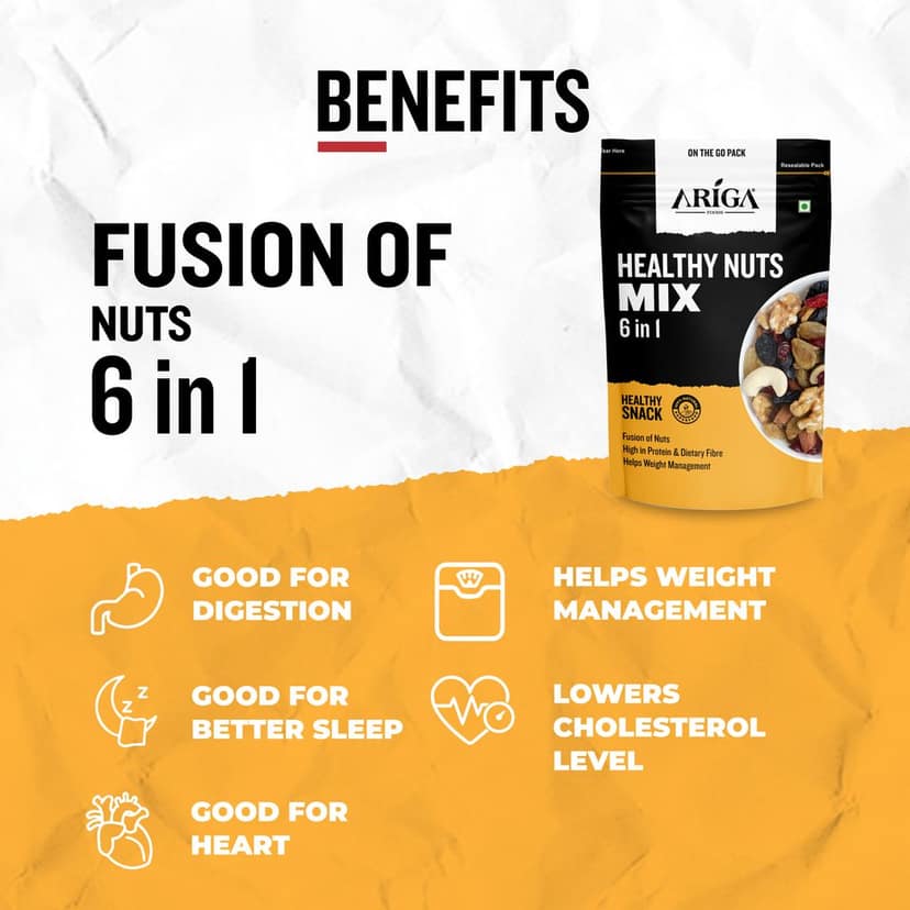 Ariga Foods Healthy Nut Mix | 6 in 1 | (200 g) view 5