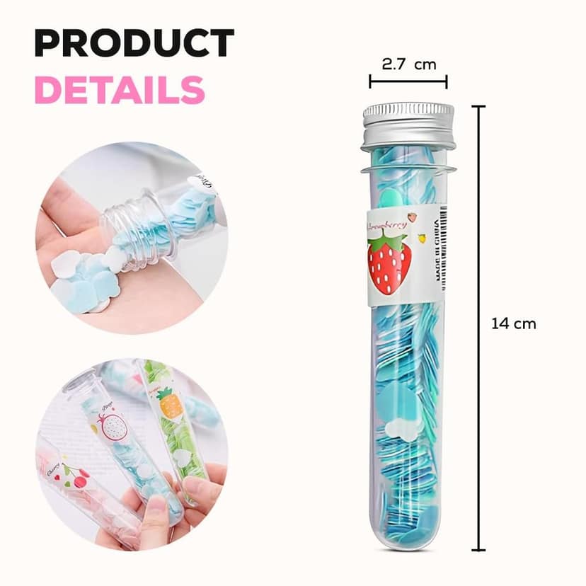 2-Pack Travel Size Hand Soap Paper, Portable Soap Sheets, Scented Hand Soap Flakes for Travel, Camping, Hiking, Outdoor Activities (Strawberry & Pear) view 7