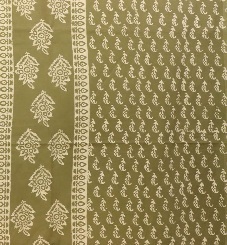 Handcrafted Dabu Print Cotton Dress Material – 3 Piece Set view 3