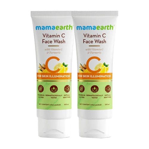 Mamaearth Vitamin C Face Wash (100 ml) - Pack Of 2 (2 PCs)