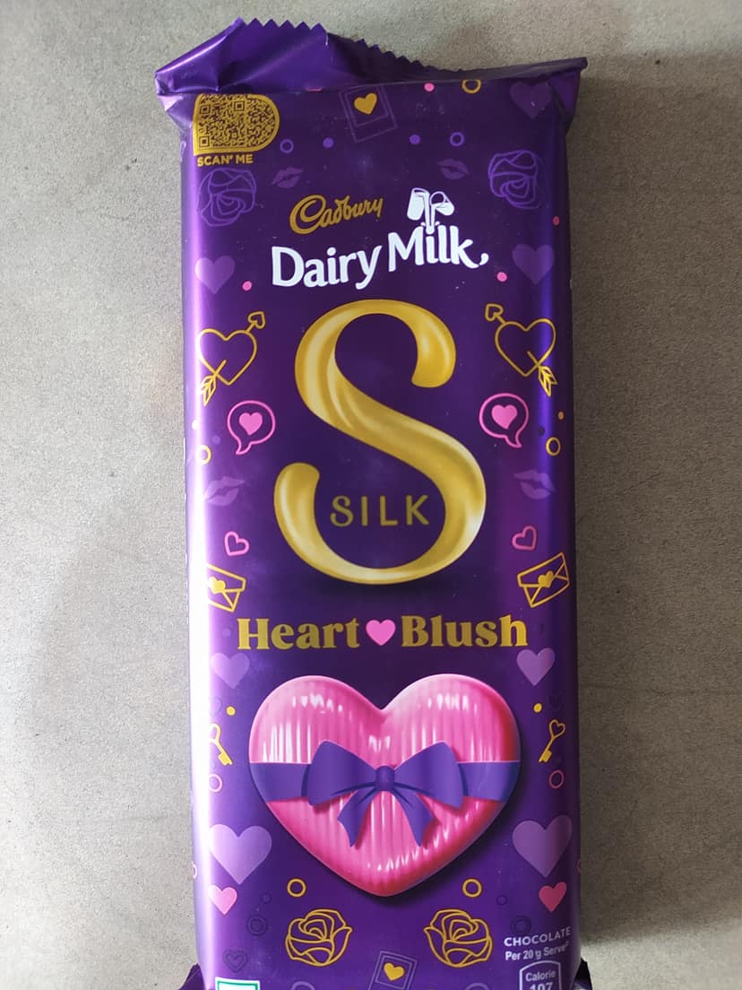 Cadbury Dairy milk. Silk Heart blush Chocolate