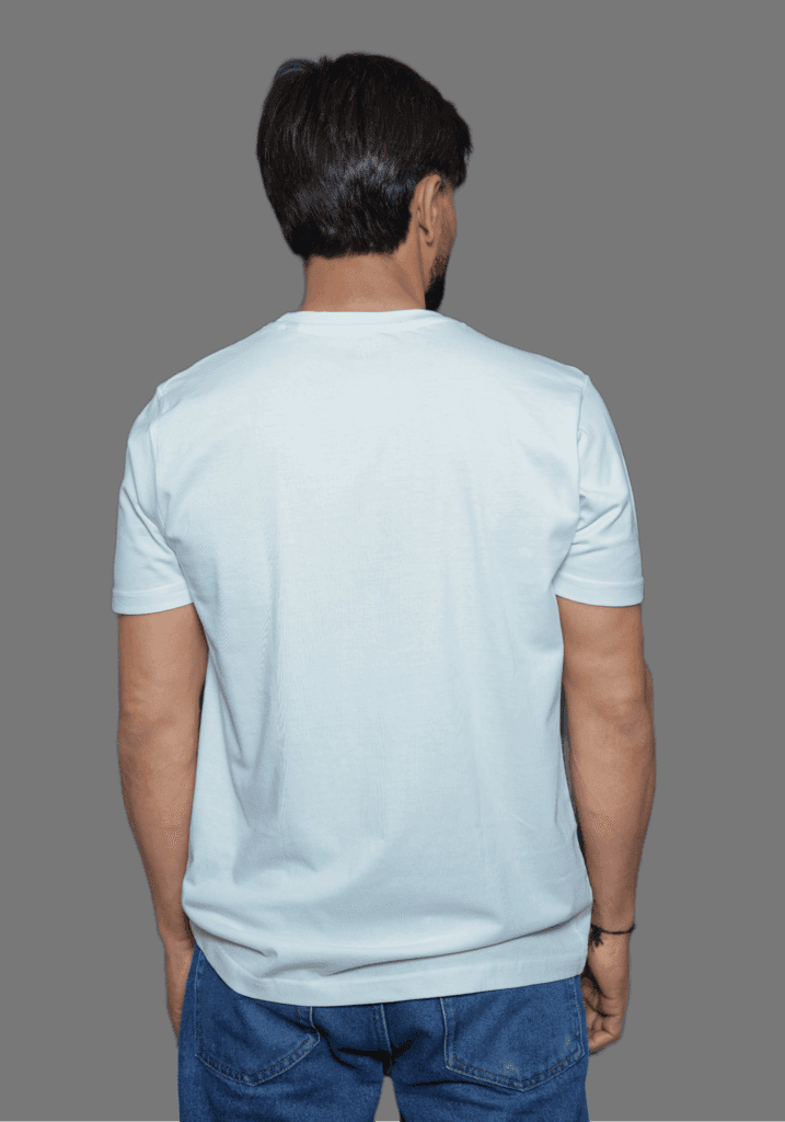 Premium Cotton Men's Classic Series Round Neck Half Sleeve T-Shirt by Rori | Solid Color | Made in India view 4