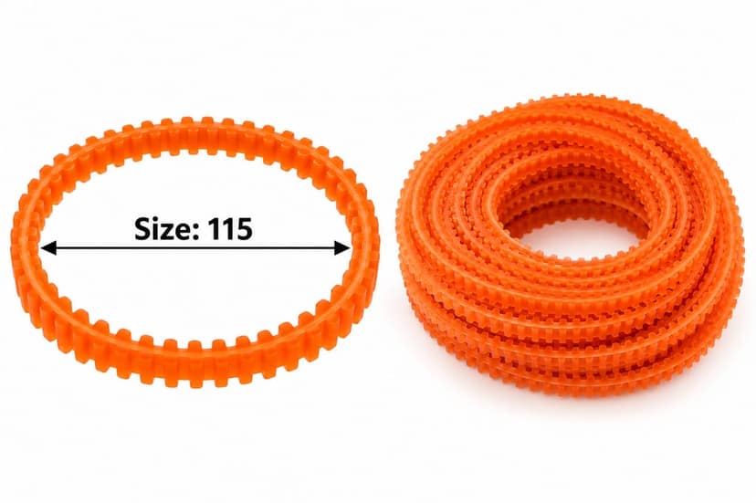 115mm Sewing Machine Motor Belt / Nylon Toothed Belt | Sewing Machine Drive Belt | Tailoring Machine Belt | Nylon Gear Belt view 2