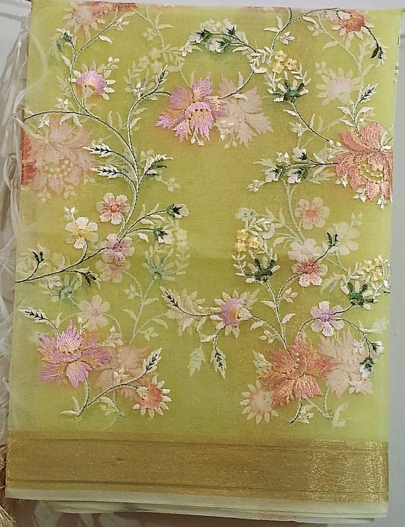 Organza Dupatta with Kasidha work view 3