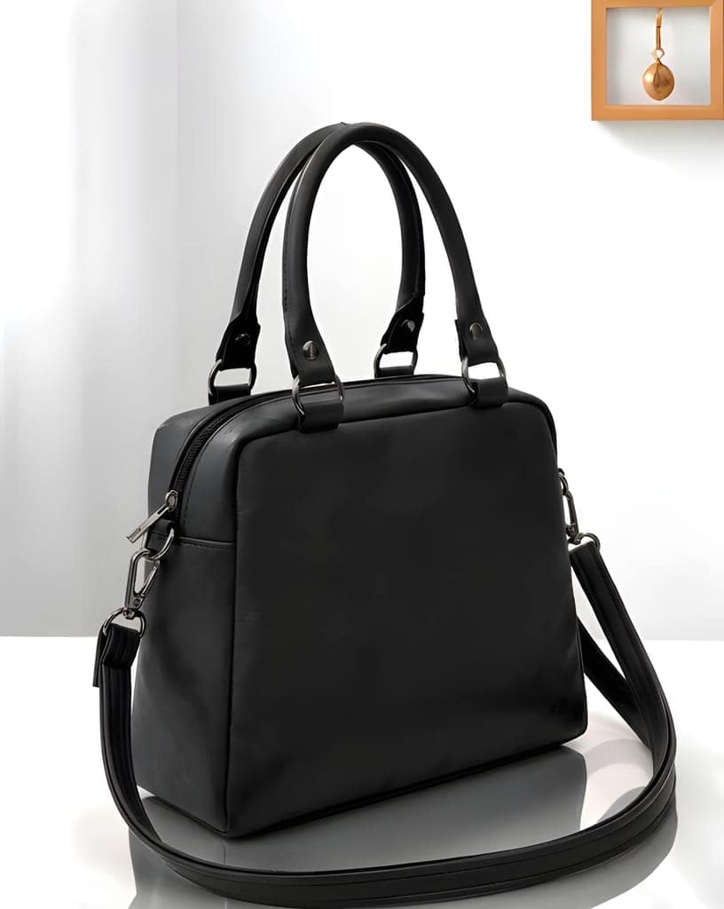 Stylish Women's PU Leather Handbag with Adjustable Sling Belt & Decorative Scarf | Large Capacity Tote Bag for Everyday Use (Heavy Quality) view 4