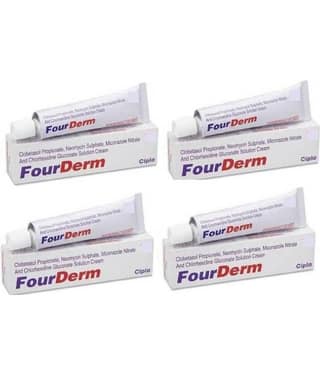 FOURDERM CREAM 10 GM (PACK OF 4) Hand Cream 40 g Pack of 4