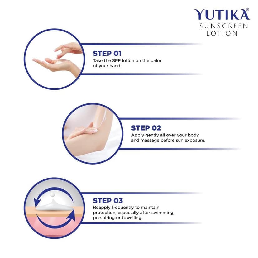 Yuthika Sunscreen Lotion 300ml with Lip Balm 10gx2Pcs, Sunscreen SPF 30 PA+++ with UVA & UVB Protection view 4