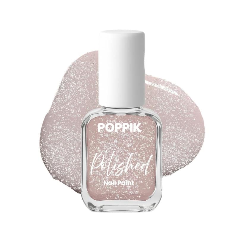 POPPIK Polished Nail Paint 8 ml, Quick-Dry, Long-Lasting & Chip-Resistant Nail Colour with Intense Pigment, Waterproof & Scratch-Proof, Satin Finish, Non-Toxic & Skin-Friendly