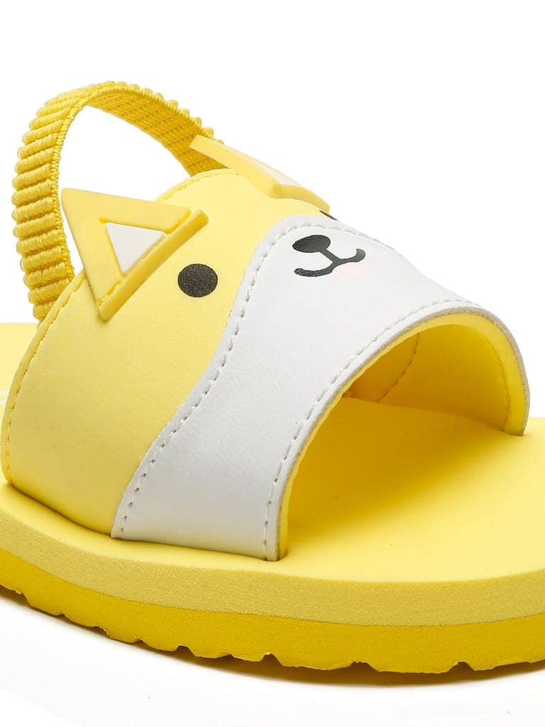 Premium Kitty Artistic Sliders - Yellow (Unisex) view 2