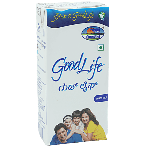 Nandini GoodLife UHT Treated Toned Milk, 1 L Carton