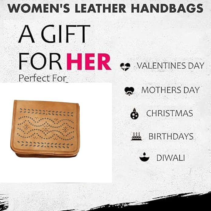 Bhakri Devi Handicrafts Made of Leather with Attachable Shoulder Strap Sling Bag For Women & Girl view 6