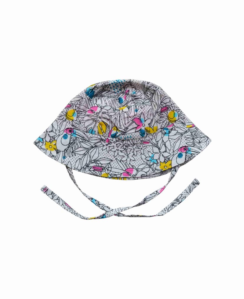 Baby Girls Sunhat/Cap with string,Color-White