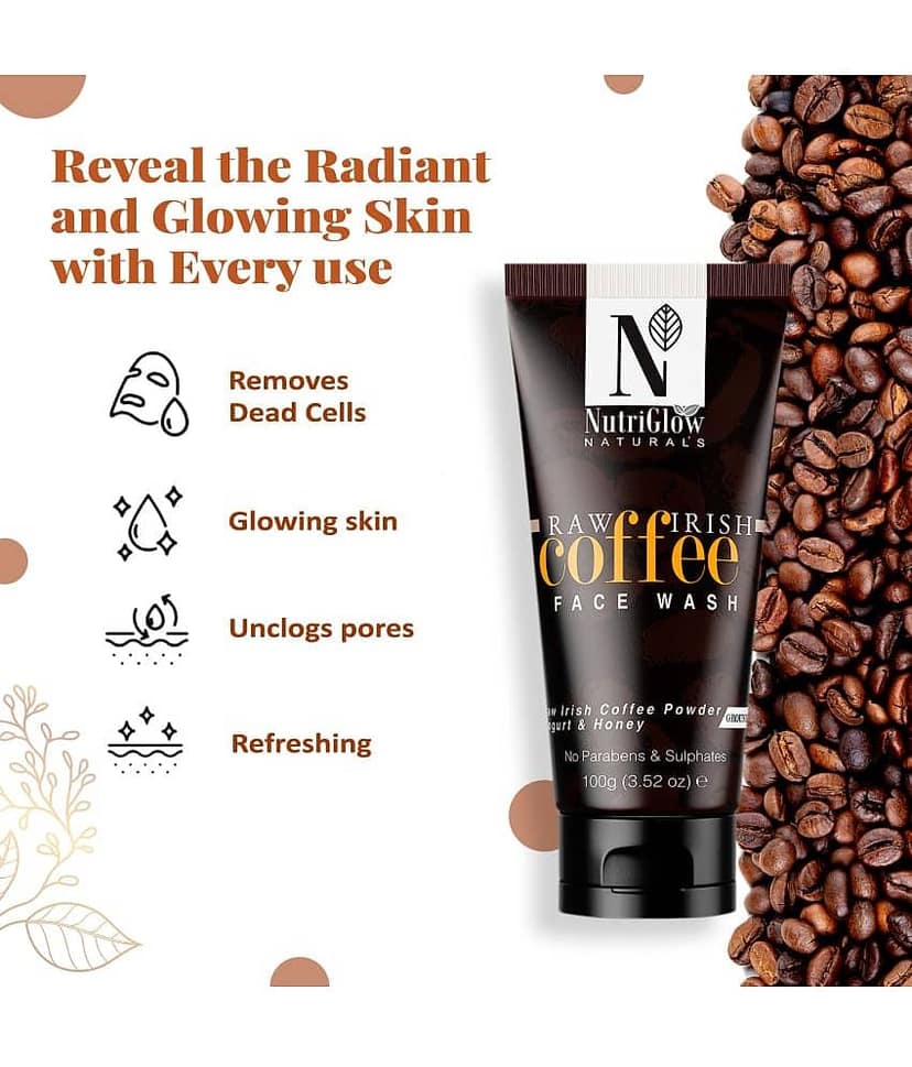 NutriGlow NATURAL'S Coffee Face Cleanser With Yogurt & Honey For Blackhead Removal Face Wash, 100gm view 2